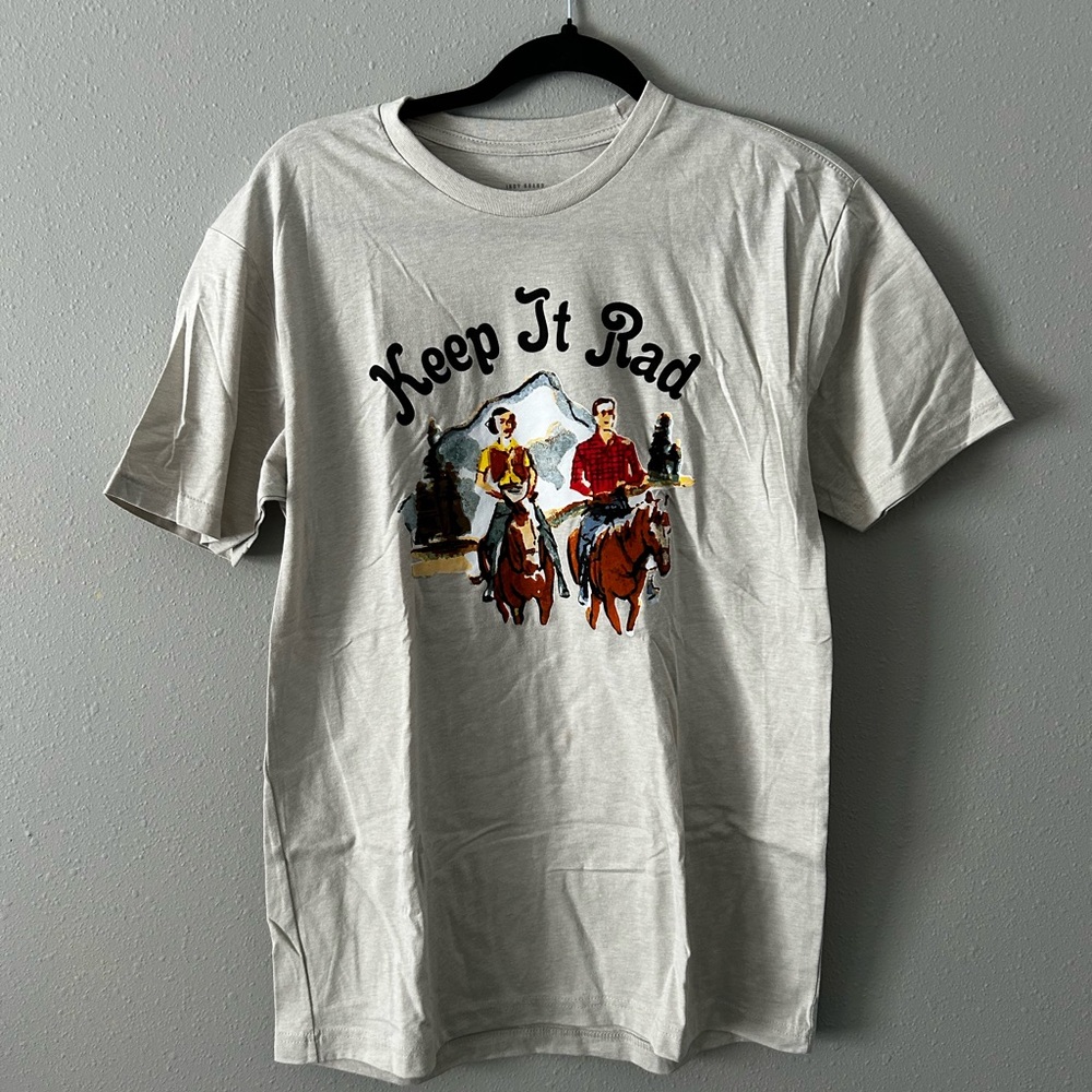 Men's Cream 'Keep It Rad' Graphic Tee - Picture 5 of 6